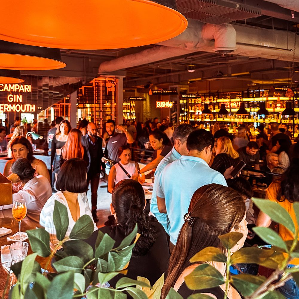 The bar in full swing at Negroni Weston