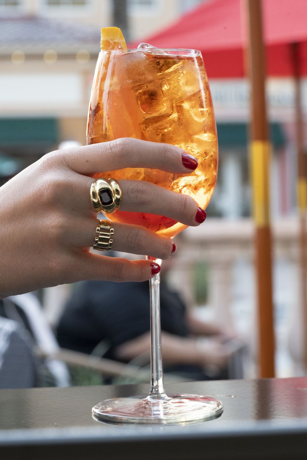 Aperitivo hour — spritz on the patio